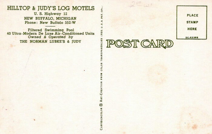 Judys Motel & Campground (Hilltop Motel) - Vintage Postcard